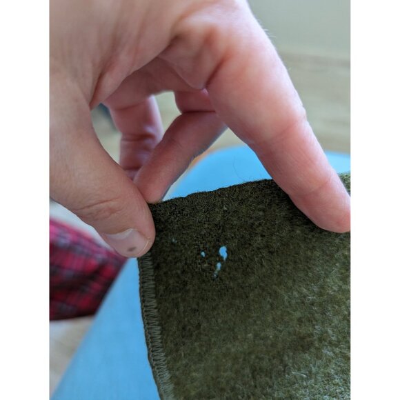 Vintage Vietnam War US army wool bed blanket Olive Green 66 x 79" Single / Twin - Picture 7 of 10